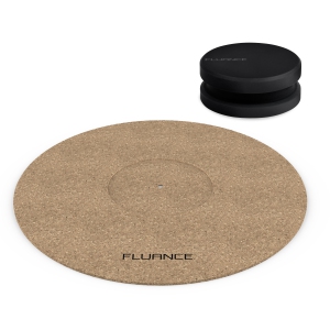 Fluance HiFi Vinyl Record Weight 760 gram Steel and Cork Platter Mat