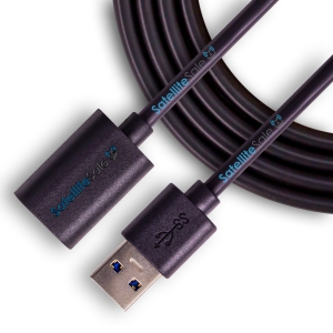 SatelliteSale Digital USB 3.0 Data Cable Extension Male to Female Type A SuperSpeed 5Gbps Universal Wire PVC Black Cord