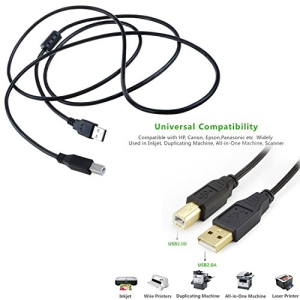 Accessory USA 6ft Printer USB Cable PC Laptop Notebook Data Transfer Cord for Behringer XENYX 302USB Mixer USB Audio Interface