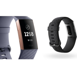 2 pack For Fitbit Charge 3 Silicon Watch Band - S / Black - Replacement Band