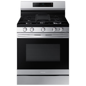 Samsung 30" 6.0 Cu. Ft. Fan Convection Freestanding Gas Air Fry Range (NX60A6511SS) - Stainless