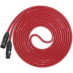 LyxPro 10 Feet XLR Microphone Cable Balanced Male to Female 3 Pin Mic Cord for Powered Speakers Audio Interface Professional Pro Audio Performance and Recording Devices - Red