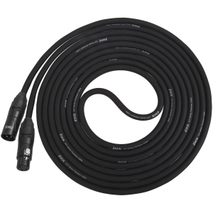 LyxPro 10 Feet XLR Microphone Cable Balanced Male to Female 3 Pin Mic Cord for Powered Speakers Audio Interface Professional Pro Audio Performance and Recording Devices - Black