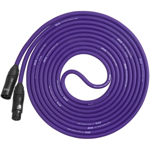 LyxPro 10 Feet XLR Microphone Cable Balanced Male to Female 3 Pin Mic Cord for Powered Speakers Audio Interface Professional Pro Audio Performance and Recording Devices - Purple