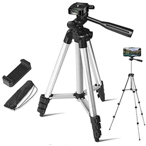 Tripod Mobile Phone Support Camera Tripod 40 inches Video Aluminum Light Weight Portable with Cell Phone Holder Travel