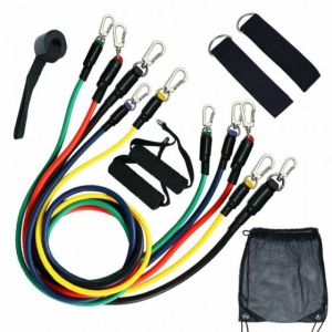 ISTAR 11PCS/Set Latex Resistance Bands Training Exercise Yoga Tubes Pull Rope Rubber Expander Elastic Bands Fitness