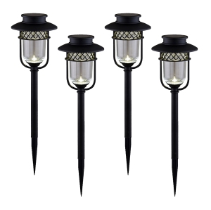 Classy Caps Black Stainless Steel Landscape, Path & Garden Light GL1101 (4 Pack)