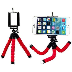 Flexible Mini Phone Tripod Sponge Octopus for Mobile & Camera, Red