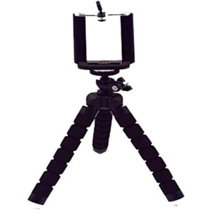 Flexible Mini Phone Tripod Sponge Octopus for Mobile & Camera, Black
