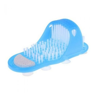 Magic Foot Scrubber Feet Cleaner Washer Brush for Shower Floor Spas Massage, Slipper for Exfoliating Cleaning Foot 1 Pair (Blue)