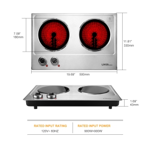 Cusimax ES-3202C CUSIMAX 1800W Ceramic Electric Hot Plate for