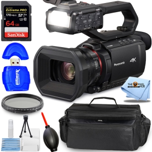 Panasonic HC-X2000 UHD 4K 3G-SDI/HDMI Pro Camcorder with 24x Zoom Bundle 1 - US Version w/ Seller Warranty
