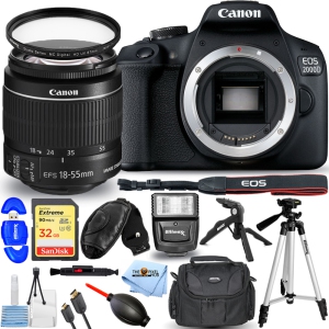 Canon EOS 2000D EF-S 18-55mm IS II Kit Bundle 2 - US Version w