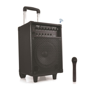 Pyle Wireless Portable Bluetooth Speaker System, Wireless Handheld Mic, (PWMA230BT)