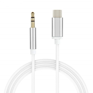 Exian Type-C / USB C to Aux 3.5mm Cable White 1M