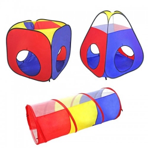 Kids tent outlet and tunnel