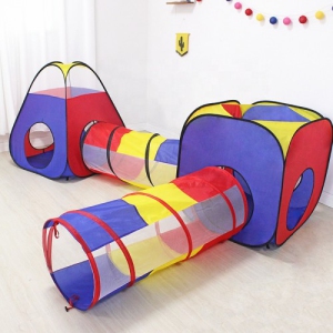 4 in 1 Children Kids Playhouse Tent Ball Pit Tunnels with Storage