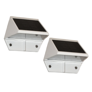 Classy Caps White Aluminum Deck & Wall Light Sl179 (2 Pack)
