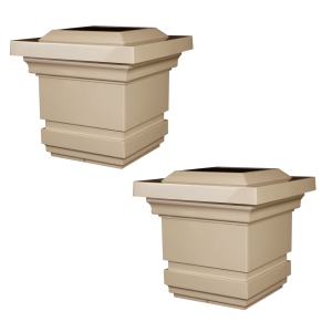 Classy Caps 4x4 Tan PVC Classy Solar Post Cap SLO74T (2 Pack)