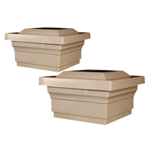 Classy Caps 5x5 Tan PVC Majestic Solar Post Cap SLO75T (2 Pack)