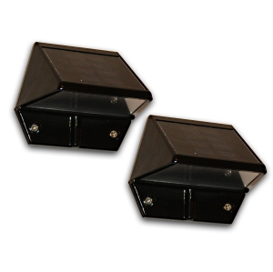 Classy Caps Black Aluminum Deck & Wall Light SL178 (2 Pack)
