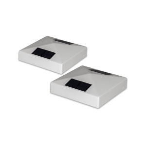 Classy Caps 5x5 White PVC Pyramid Solar Post Cap SL9902 (2 Pack)