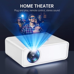 VIMGO Mini WiFi Projector, 6000Lux Full HD 1080P Supported for Outdoor Movies
