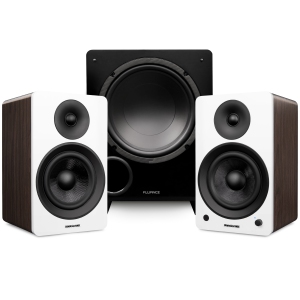 Fluance Ai61 Powered 6.5" Stereo Bookshelf Speakers, DB10 10" Powered Subwoofer, 15ft RCA Subwoofer Cable