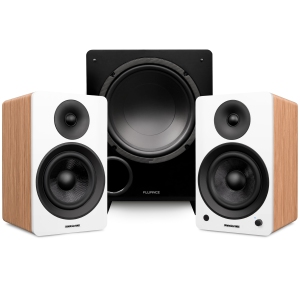 Fluance Ai61 Powered 6.5" Stereo Bookshelf Speakers, DB10 10" Powered Subwoofer, 15ft RCA Subwoofer Cable