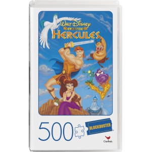 Spin Master Games 500-Piece Adult Jigsaw Puzzle in Plastic Retro Blockbuster VHS Video Case, Hercules