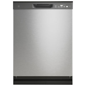 GE 24" 59dB Front-Control Hard Food Disposer Heated Dry Dishwasher ENERGY STAR (GDF510PSRSS) - Stainless Steel