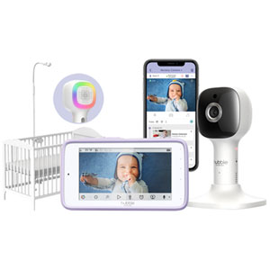 Hubble Nursery Pal Édition Berceau Moniteur Vidéo 5" avec Vision Nocturne et Communication Bidirectionnelle (HCTNPCRB)