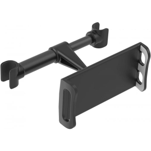 ISTAR For Car Rear Pillow Phone Holder Multifunctional Lazy Rotating Vehicle Seat Headrest Back Tablet Mounting Bracket Stand Upto 4" to 11" (Black)