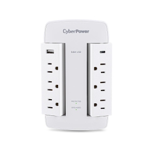 CYBERPOWER SYSTEMS INC SURGE PROTECTOR 900J 6 OUTLETS (CSP600WSURC5)