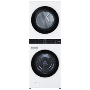 LG WashTower 5.2 Cu. Ft. AI ThinQ Electric Washer & 7.4 Cu. Ft. Dryer Laundry Centre - Energy Star (WKE100HWA) - White
