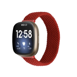 StrapsCo Elastic Nylon Watch Band Strap for Fitbit Versa 3 - L - Fits 6.6" - 6.9" Wrist - Cassis