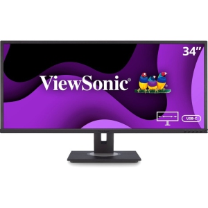 ViewSonic VG3456 - 34" 1440p Moniteur d'arrimage Ergonomic 21:9 avec USB C et RJ45 VG3456