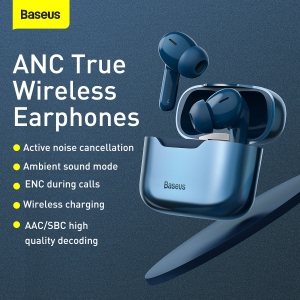 Baseus Active Noise Cancelling-Wireless Charging-True Wireles Earphones S1 Pro Blue