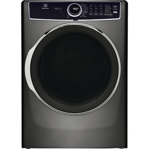 Electrolux 8 Cu. Ft. Large Capacity Stackable Gas Dryer with LuxCare Dry System, Energy Star & 11 Drying Cycles (ELFG7637AT) - Grey
