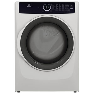 Electrolux 4 Series 8 Cu. Ft. Large Capacity Stackable Electric Dryer with Moisture Sensing, LuxCare Dry System & Energy Star (ELFE743CAW) - White