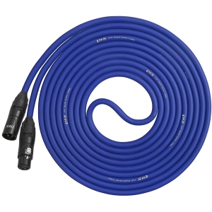 LyxPro 3 Feet XLR Microphone Cable Balanced Male to Female 3 Pin Mic Cord for Powered Speakers Audio Interface Professional Pro Audio Performance and Recording Devices - Blue