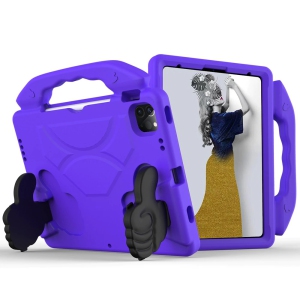 Silicone Shockproof Child Kids Stand Case Kickstand Cover for iPad 10.2" 7th 8th 9th Gen. Air 3rd Gen. iPad Pro 10.5", Purple