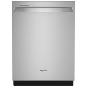 Whirlpool 24" 50dB Front-Control Stainless Steel Tub Dishwasher ENERGY STAR (WDT740SALZ) - Fingerprint Resistant Stainless Steel