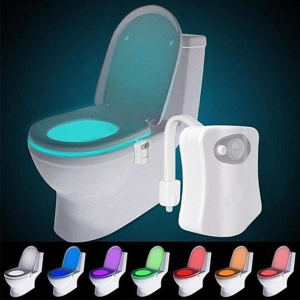 ISTAR Light Motion Activated Toilet Night Light Toilet Nightlight Sensor LED 16 Color Modes Toilet Bowl Seat Lamp for Bathroom Potty Training