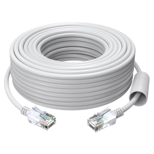 ZOSI 30M 100ft Cat5e Ethernet Cable, High Speed Network RJ45 Wire Cord for POE NVR Security Camera System, IP Cameras, Internet Router, Modem, Computer, Laptop, Online TV - White