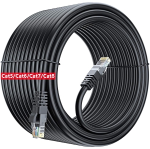 ISTAR Cat 8 Ethernet Cable 26AWG 40Gbps 2000Mhz SFTP Patch Cord Heavy Duty Weatherproof for Router Modem Gaming - 32.8 ft