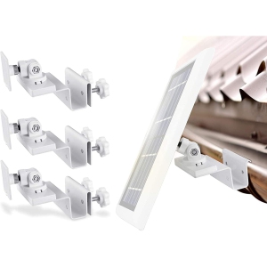 Wasserstein Gutter Mount Compatible with Ring, Arlo, Blink, Reolink Cams and Compatible Solar Panels (3 Pack, White)
