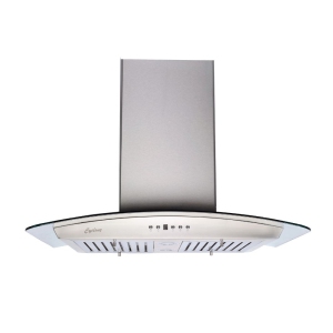 Cyclone 30" 550 CFM LED lights Curved Glass Wall Mount Range Hood (SCB50130) - Stainless Steel