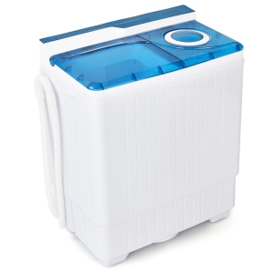 Gymax Compact / Portable Washer with Turbo/Speed Wash and 15-Minute Quick Wash - Blue