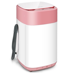 Costway 1.0 Cu. Ft. (IEC) Compact / Portable Washer with Turbo/Speed Wash - Pink